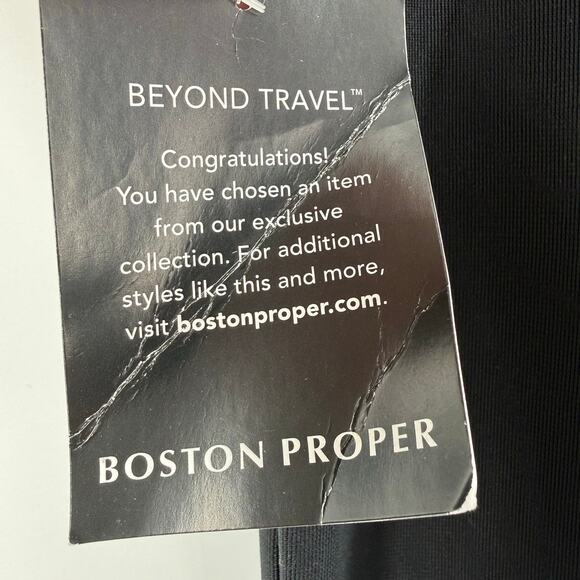 Boston Proper Travel Pants Womens Large Short NEW Black Pull On Stretch NWOT - Picture 3 of 11